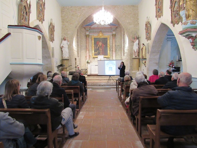 conférence sur la restauration de la peinture de St-Jean-Baptiste, Mirepoix