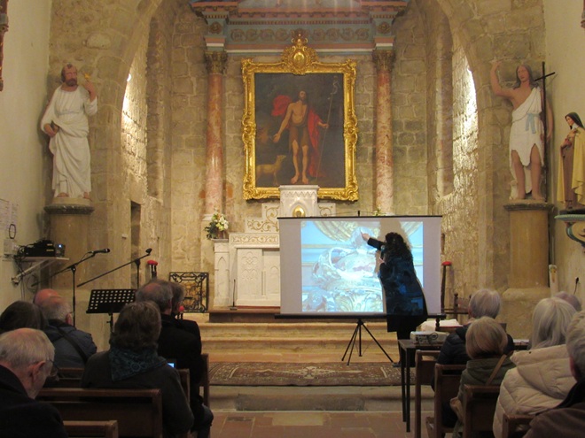 onférence sur la restauration de la peinture de St-Jean-Baptiste, Mirepoix