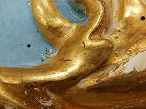 Détail en cours de restauration 